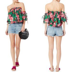 Marissa Webb Leona Off-the-Shoulder Crop Top - NEW